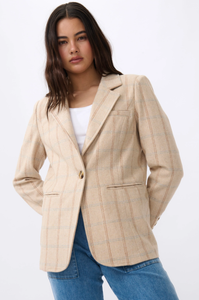 Kireina - Addison Blazer in Cream Check