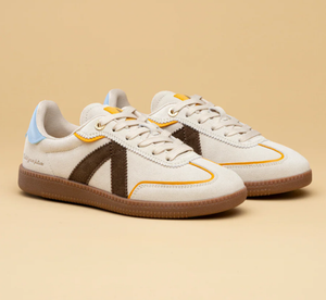 ASFVLT - Elite Classic Sneaker in Cereal/Brown/Mustard
