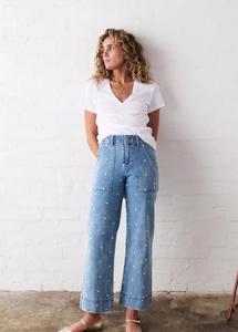Kireina - Celeste Pant in Heart 70s Blue