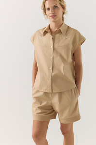 Foemina - Brooklyn Shirt in Sand Poplin
