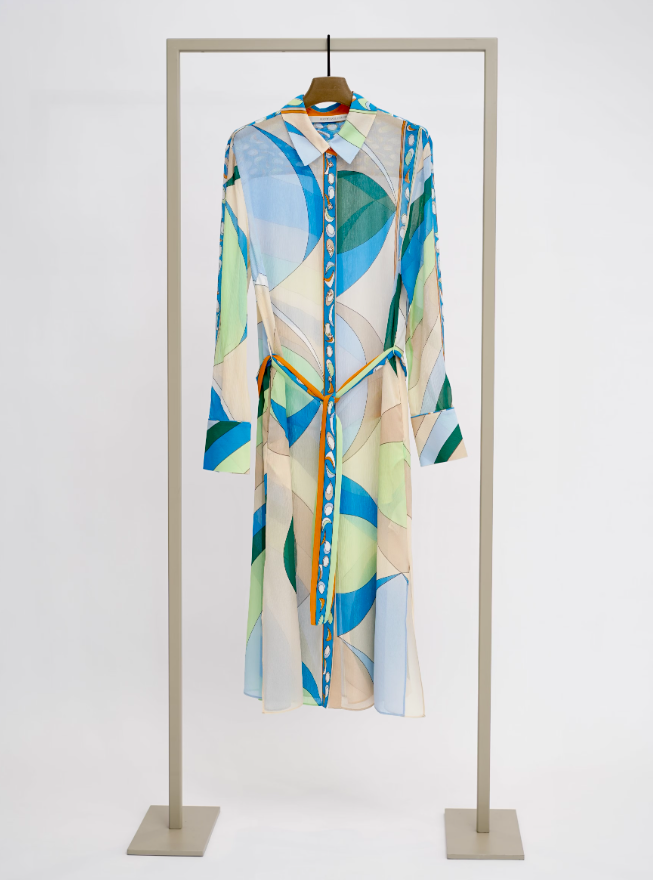 Herzen Angelegenheit - Silk Dress in Blue Multi