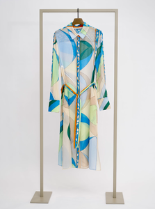 Herzen Angelegenheit - Silk Dress in Blue Multi