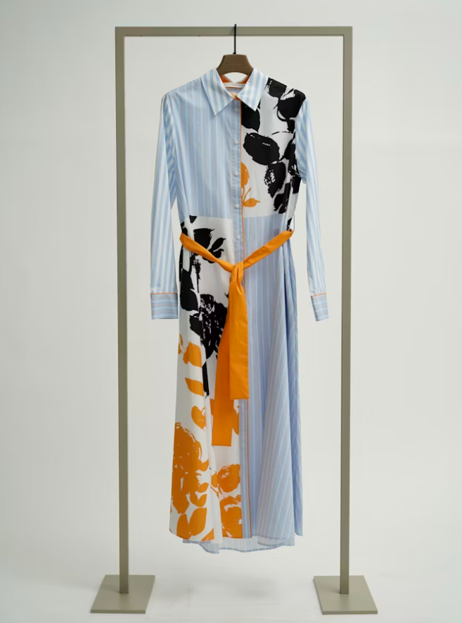 Herzen Angelegenheit - Cotton Dress in Curry Multi