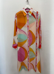 Herzen Angelegenheit - Silk Dress in Pink Multi