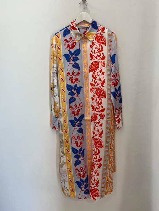 Herzen Angelegenheit - Silk Dress in Tomato Print