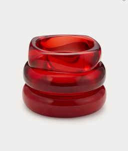 Luv AJ - The formentera Bangle Set in Red