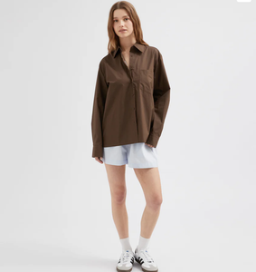 Holiday Shop Chocolate Cotton Shirt