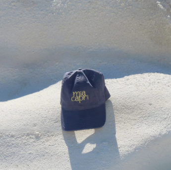 Mia Capri - Embroided Cap in Blue