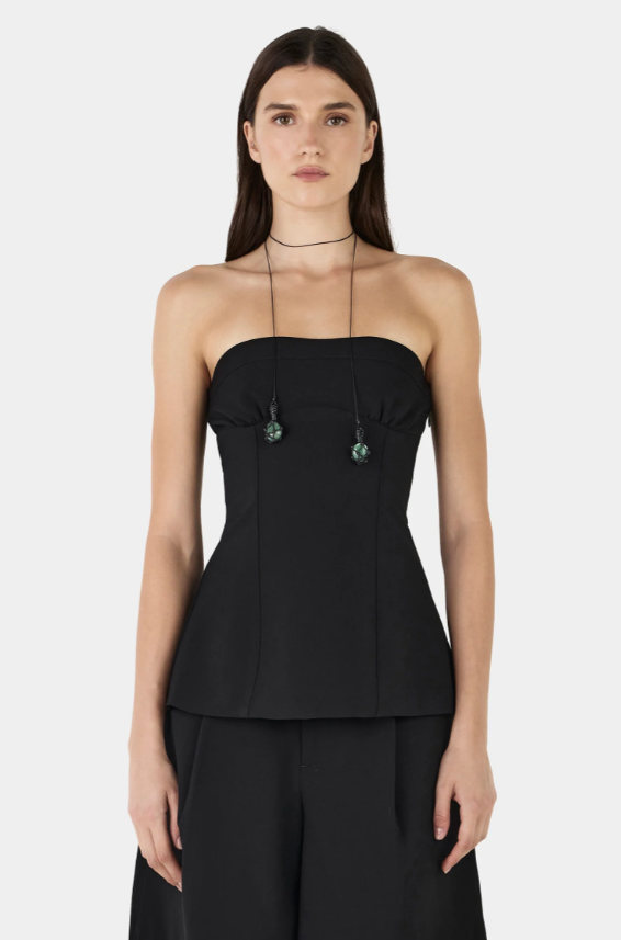 Hansen & Gretel - Tae Strapless Top in Black