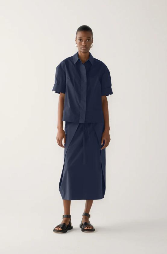 Foemina - Pixie Shirt in Navy Poplin