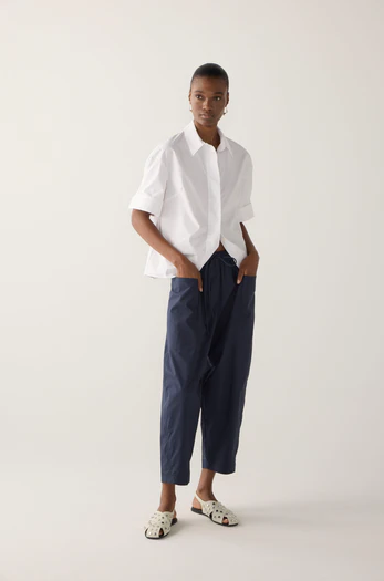 Foemina - Edna Pant in Navy Poplin