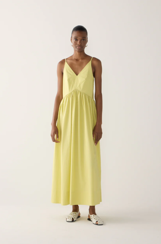 Foemina - Amanda Dress in Citrus Cotton Tencel