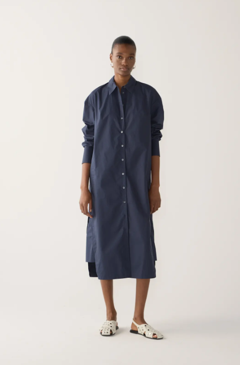 Foemina - Patsy Dress in Navy Poplin