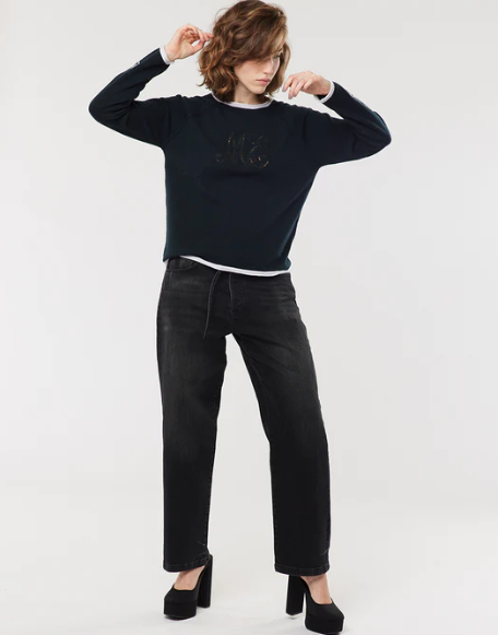 Me369 - Paulina Crew Neck Knitted in Black