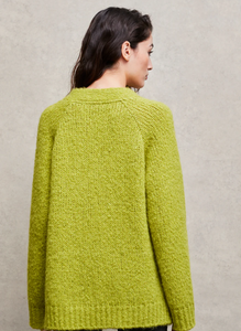 AMS Pure - Ero V-Neck Jumper in Lime