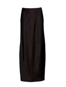 Ena Pelly - Logan Satin Maxi Skirt in Black