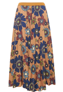 POL - Tess Sunray Pleat Skirt in Tess Print