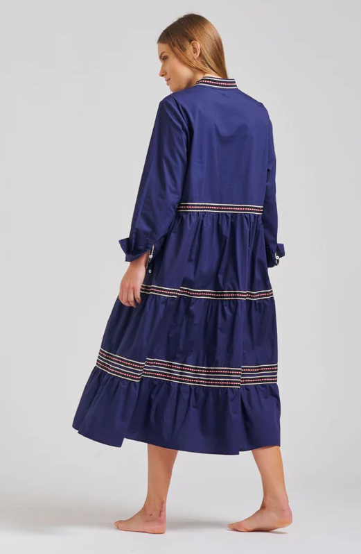 Shirty - Sandy Relaxed Tiered Dress in Navy