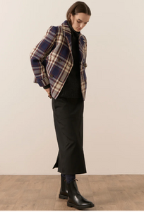 POL - Holland Pea Coat in Blue Check