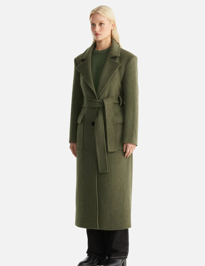 Ena Pelly - Madison Wool Coat in Forest
