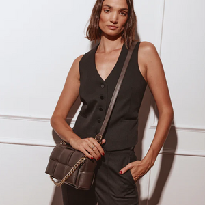 Vestirsi - Margot Leather Bag in Dark Chocolate