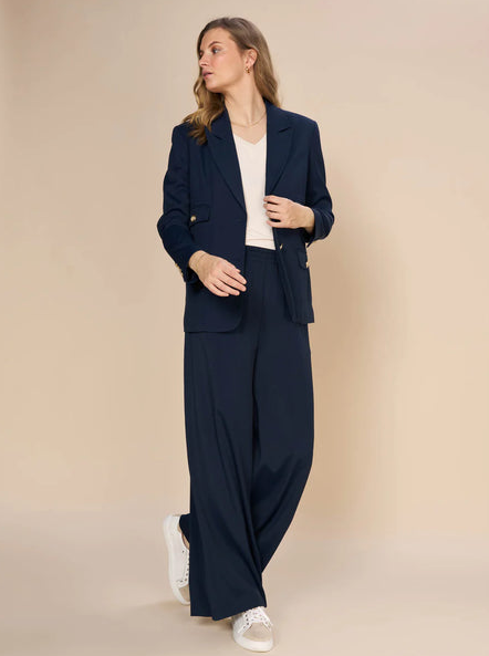 Mos Mosh - Fleur Cello Pant in Salute Navy