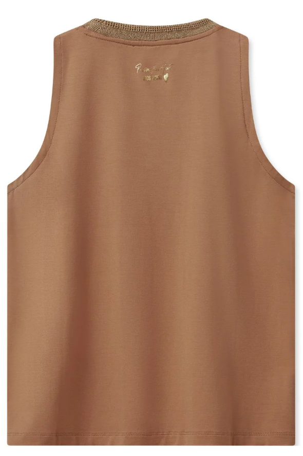 Mos Mosh - Fari Jersey Top in Cinnamon Swirl