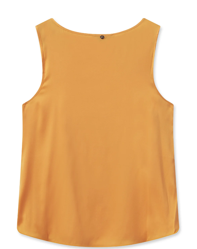 Mos Mosh - Astrid Silk Tank Top in Blazing Orange