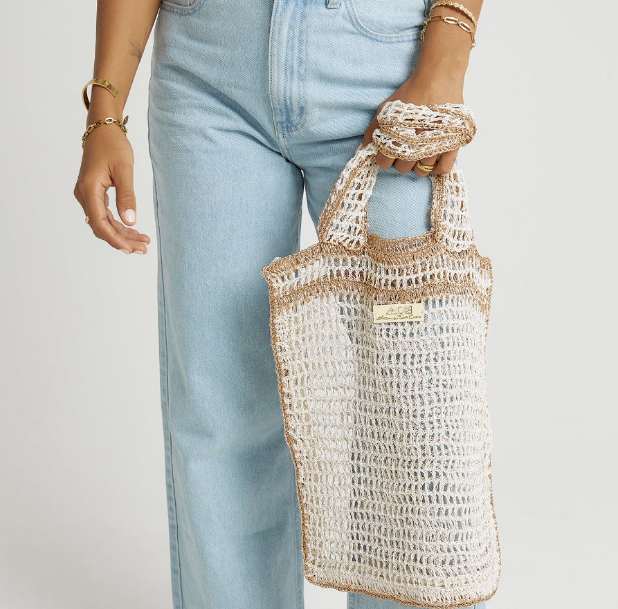 Arms of Eve - Lani Beach Bag in Pearl