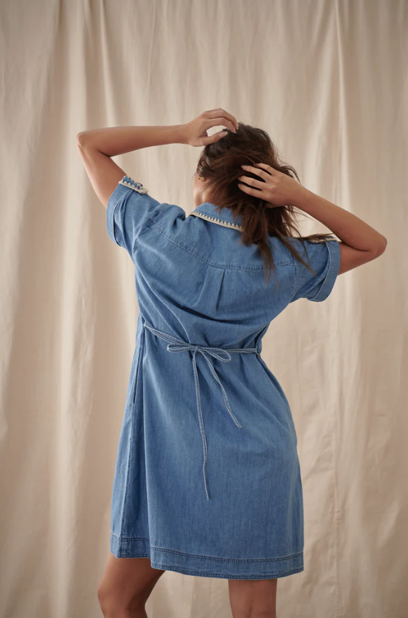 Kireina - Simone Dress in 70's Blue