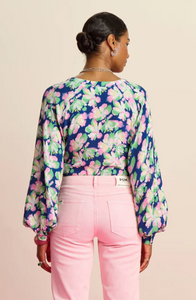 POM - Blouse in Lilies Blue