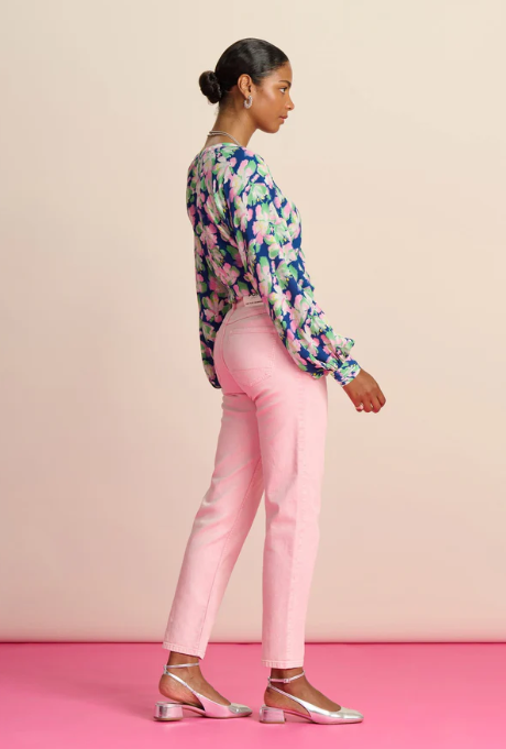 POM - Elli Straight Jeans in Blooming Pink