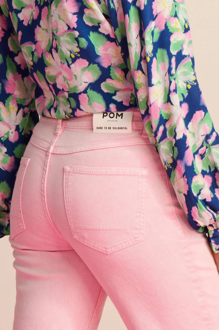 POM - Elli Straight Jeans in Blooming Pink