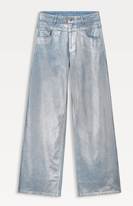 POM - Wide Leg Jean in Denim Metallic