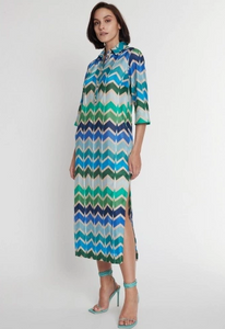 Ana Alcazar - Casual Shirt Dress in Zig-Zag