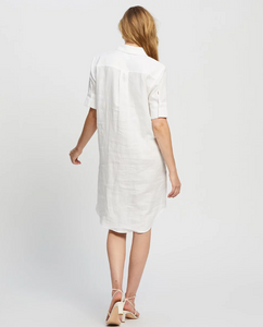 FWRD - Hettie Shirt Dress in White