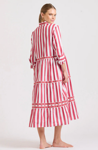 Shirty - Sandy Tired Dress in Red Wide Stripe