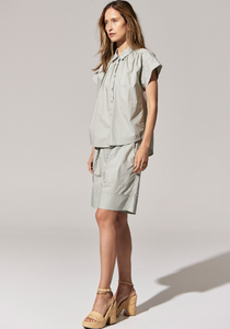 POL -Harlyn Cap Sleeve Shirt in Light Khaki