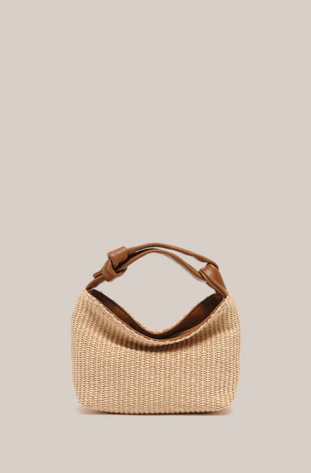 Vestirsi - Jess Raffia Pouch in Brown