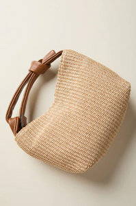 Vestirsi - Jess Raffia Pouch in Brown