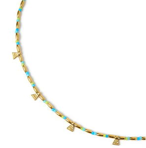 Arms of Eve - Natalia Gold Necklace in Ocean