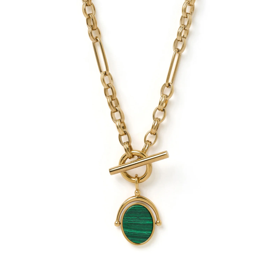 Arms of Eve - Delilah Spinner Necklace in Malachite