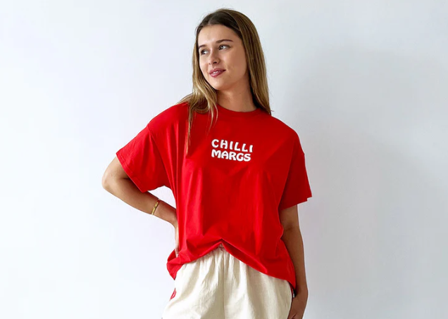 By Frankie - Chilli Margs Tee in Red