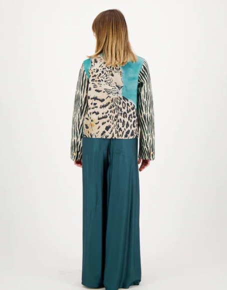 Me369 - Della Cropped Tropical Safari Jacket