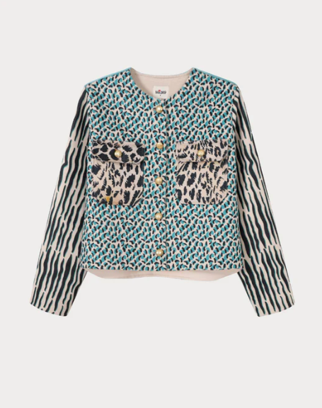 Me369 - Della Cropped Tropical Safari Jacket