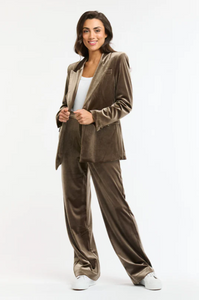 Italian Star - Jets Velvet Jacket in Taupe