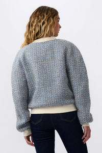 Kireina - Abigail Bomber in Blue/Cream/Pink