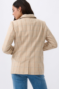 Kireina - Addison Blazer in Cream Check