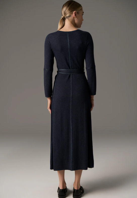 POL - Lara Dress Lurex in Blue/Ink