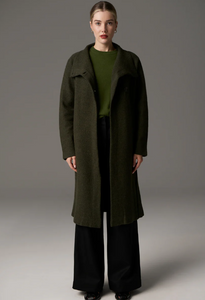 POL - Ruben Draped Coat in Khaki